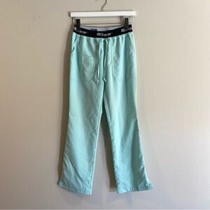 Grey's Anatomy Scrub Pants XS Active by Barco Aqua Mint Blue Drawstring